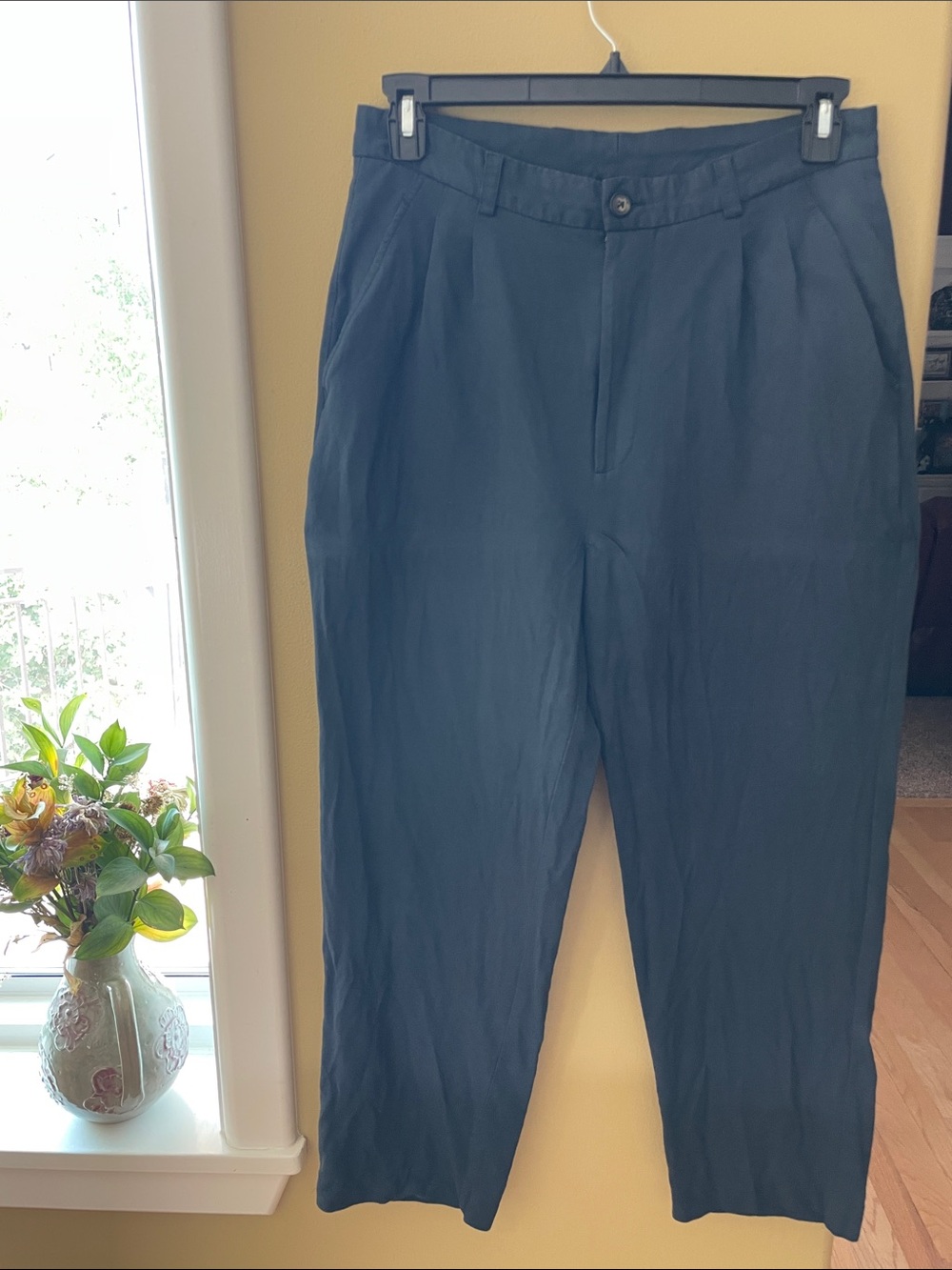Men's R&R Navy Pleated Chinos
